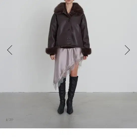 [BUNJANG] Ceeci Reversible Fur Coat (Gray) / Ceeci 리버시블 퍼 코트 그레이 미착용새상품