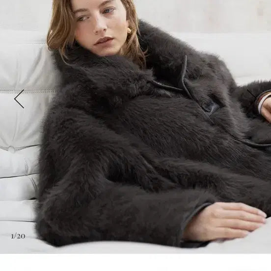 [BUNJANG] Ceeci Reversible Fur Coat (Gray) / Ceeci 리버시블 퍼 코트 그레이 미착용새상품