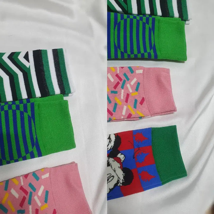 [BUNJANG] Happy Socks Stripe Dot Socks / 개당가격이예요~ 그린 핑크 옐로우 스트라이프 도트 해피삭스 양말