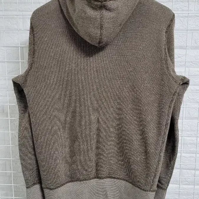 [BUNJANG] Uniqlo Brown Two-Way Hooded Zip-up Jacket L / [100]UNIQLO유니클로 브라운 오리지널 리얼워싱 투웨이 후드집업 L