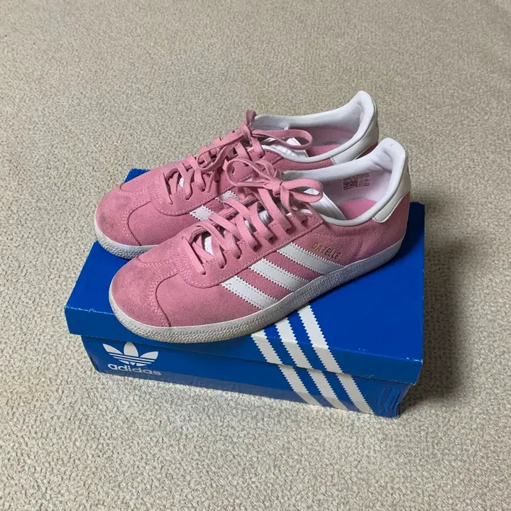 [BUNJANG] Adidas Gazelle Cloud White Pink Glow Sneakers / (W) 아디다스 가젤 클라우드 화이트 핑크 글로우