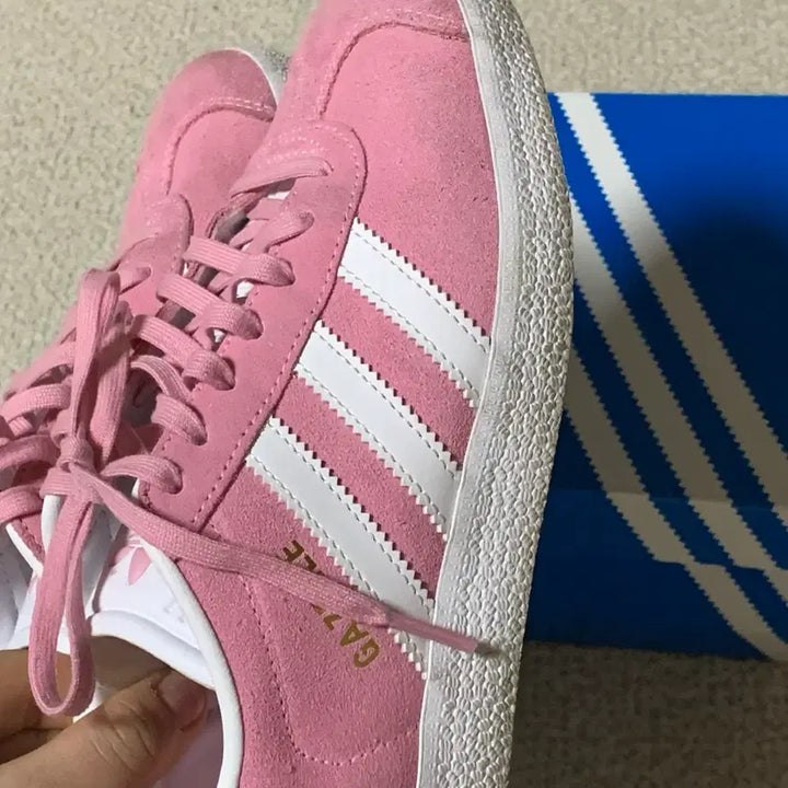 [BUNJANG] Adidas Gazelle Cloud White Pink Glow Sneakers / (W) 아디다스 가젤 클라우드 화이트 핑크 글로우