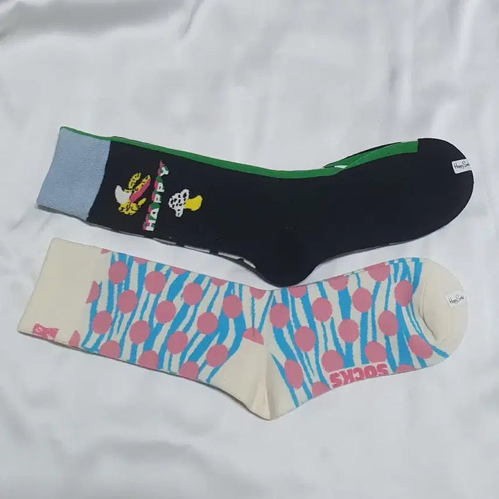 [BUNJANG] Happy Socks Patterned Socks / 개당가격이예요~ 화이트 크림베이지 버섯 도트 지브라 해피삭스 양말