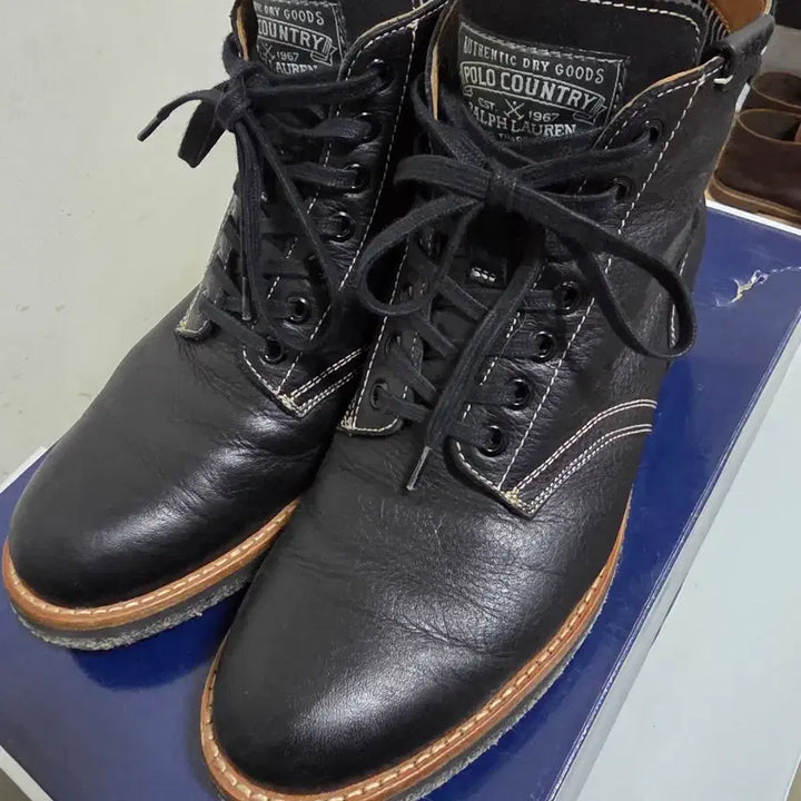 [BUNJANG] Polo Ralph Lauren Tumbled Leather Walker Boots / 민트급))폴로 랄프로렌 텀블드 레더 워커 부츠 260 사이즈