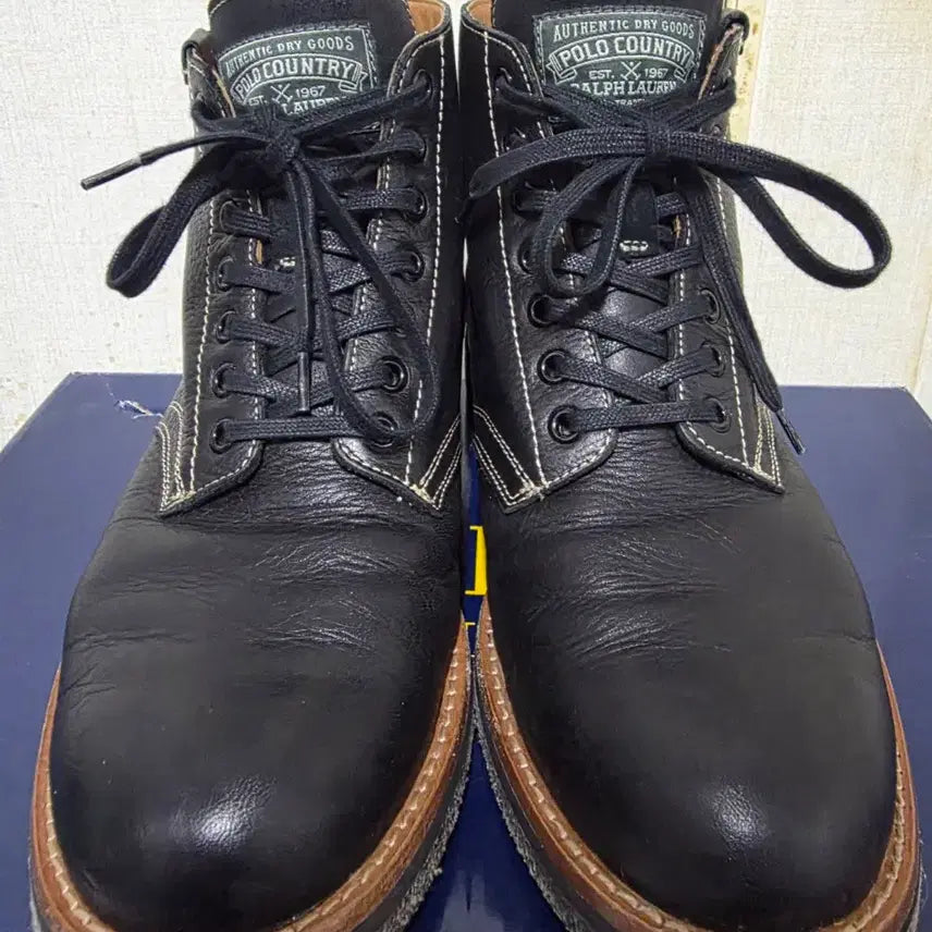 [BUNJANG] Polo Ralph Lauren Tumbled Leather Walker Boots / 민트급))폴로 랄프로렌 텀블드 레더 워커 부츠 260 사이즈