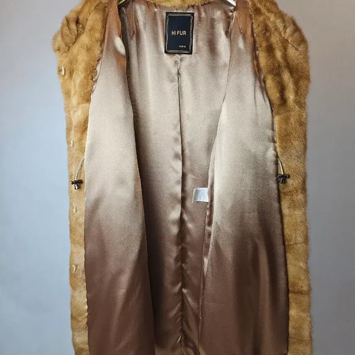 [BUNJANG] Yellow Full Skin Mink Long Coat / 역시즌초특가 고급의류전문 노란색 밝은컬러 둥근라운드 풀스킨 멕시롱밍크코트