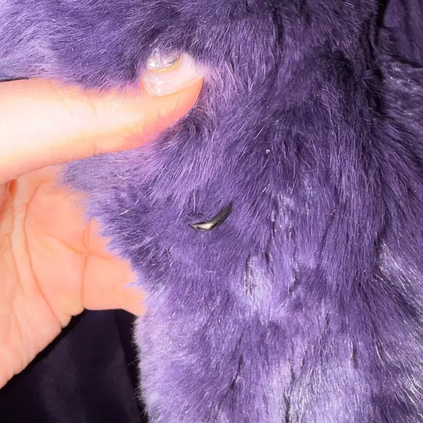 [BUNJANG] Purple Fur Coat Jacket / 보라 퍼 코트 자켓