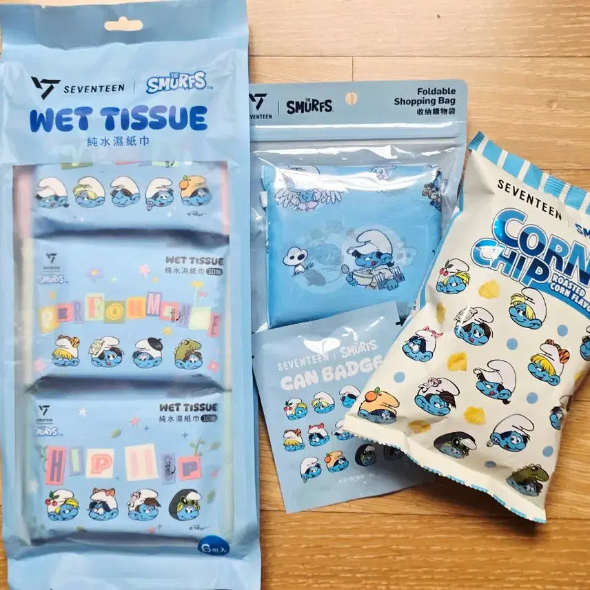 [BUNJANG] Seventeen Taiwan Smurf Collaboration Bundle Set / 대만 세븐틴 스머프 굿즈 4종