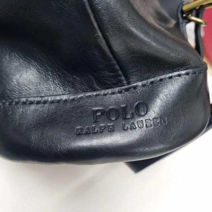 [BUNJANG] Polo Ralph Lauren Leather Backpack / 폴로 랄프로렌 블랙 가죽 백팩