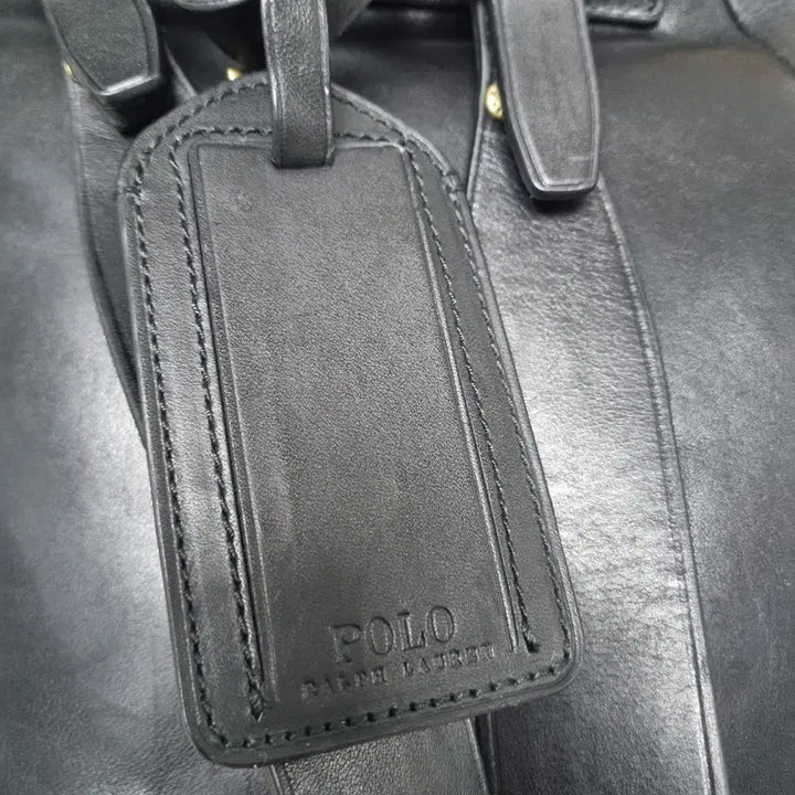 [BUNJANG] Polo Ralph Lauren Leather Backpack / 폴로 랄프로렌 블랙 가죽 백팩