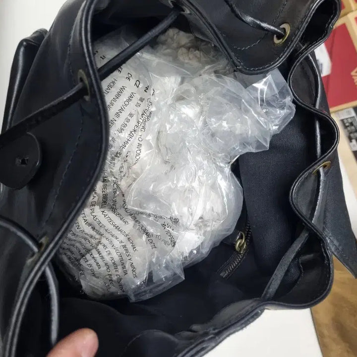 [BUNJANG] Polo Ralph Lauren Leather Backpack / 폴로 랄프로렌 블랙 가죽 백팩