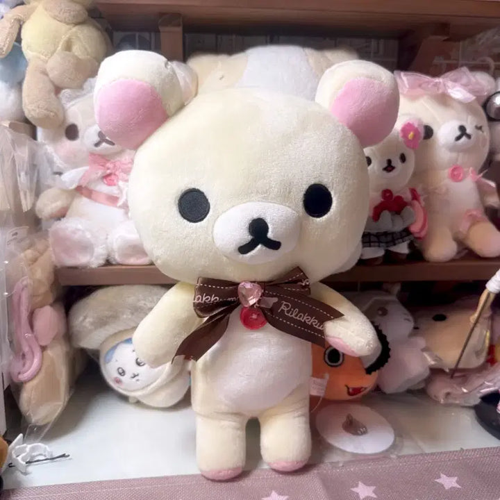 [BUNJANG] Kori Rakku, Brown Ribbon Plush Doll / 코리락쿠마 초코 갈색 리본 누이 인형