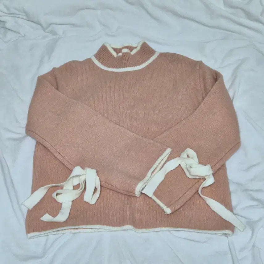 [BUNJANG] Pink/Khaki Knit Sweater / 여성 봄 니트