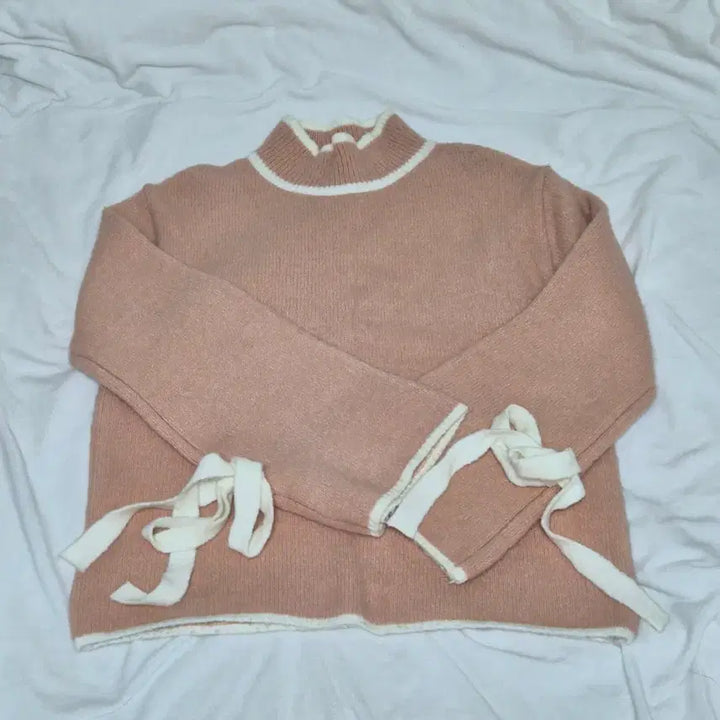 [BUNJANG] Pink/Khaki Knit Sweater / 여성 봄 니트