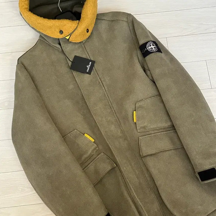 [SOLD OUT] 스톤아일랜드 맨메이드 스웨이드 롱패딩 L(105-110)
