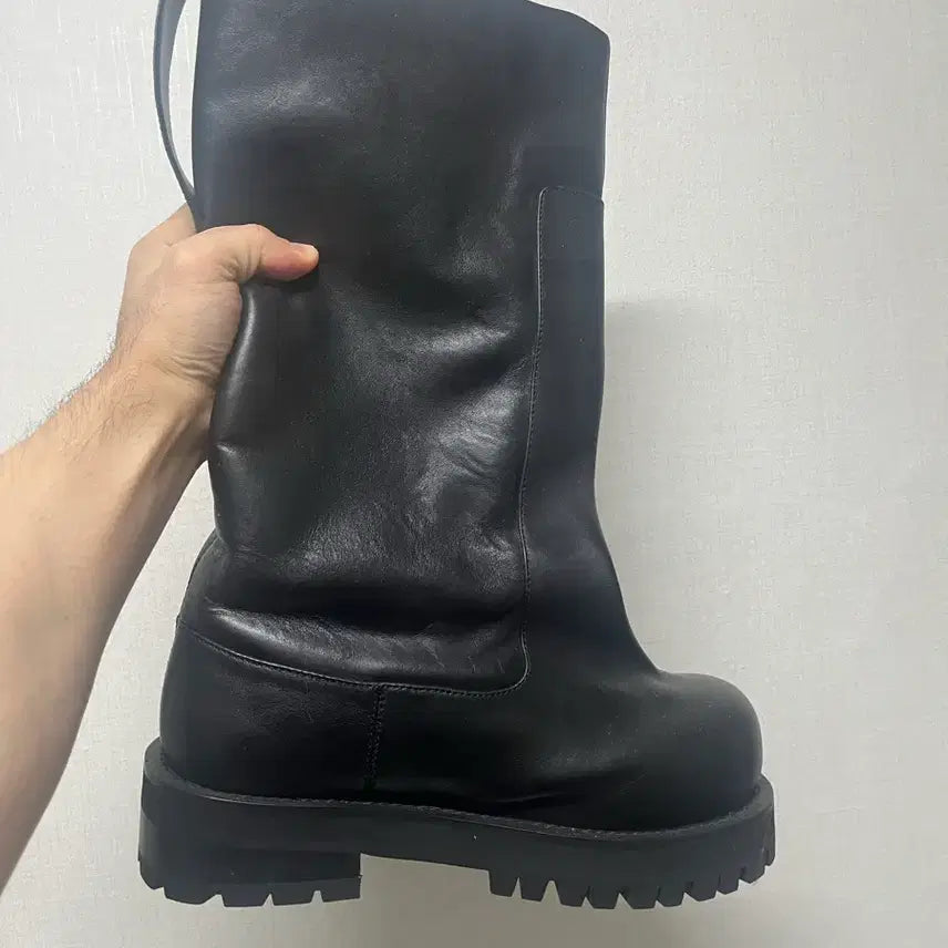 [BUNJANG] [42]PROJECT GR Wide Shaft Boots Black / [42]프로젝트gr 와이드 샤프트 부츠 블랙