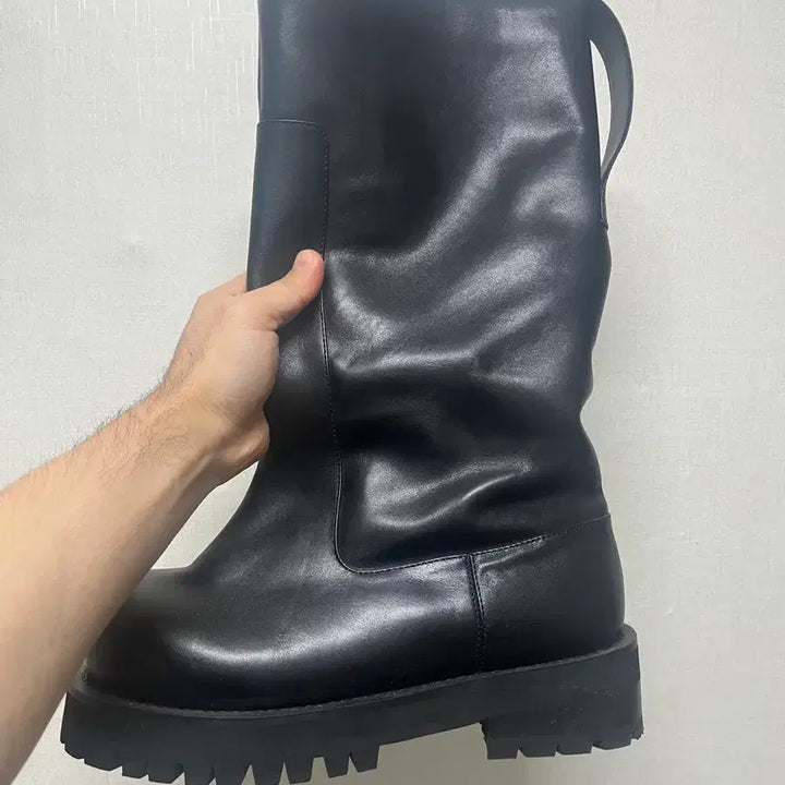 [BUNJANG] [42]PROJECT GR Wide Shaft Boots Black / [42]프로젝트gr 와이드 샤프트 부츠 블랙
