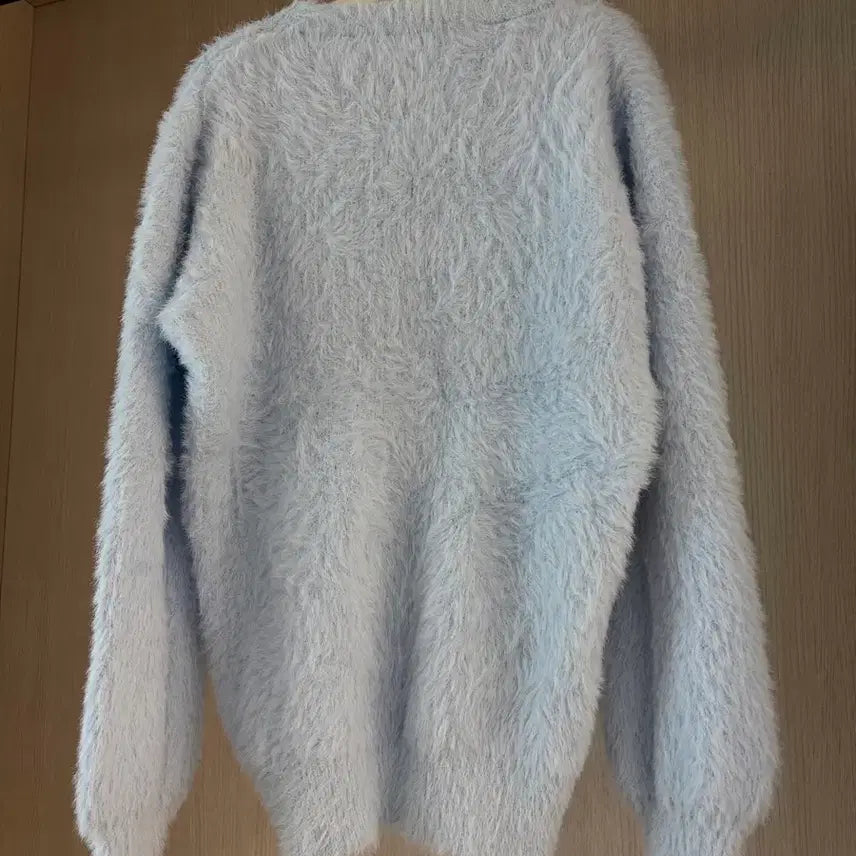 [BUNJANG] Common Unique Cloud Balloon Round Knit Sky Blue / [새상품] 커먼유니크 클라우드 벌룬 라운드 퍼니트 스카이블루