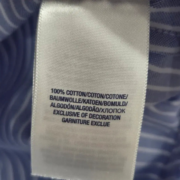 [BUNJANG] Girls' Striped Oxford Short-Sleeve Button-Down Dress / 폴로랄프로렌 걸즈 버튼다운 스트라이프 옥스포드 반팔셔츠 원피스