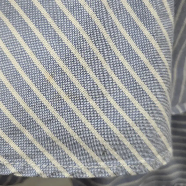 [BUNJANG] Girls' Striped Oxford Short-Sleeve Button-Down Dress / 폴로랄프로렌 걸즈 버튼다운 스트라이프 옥스포드 반팔셔츠 원피스