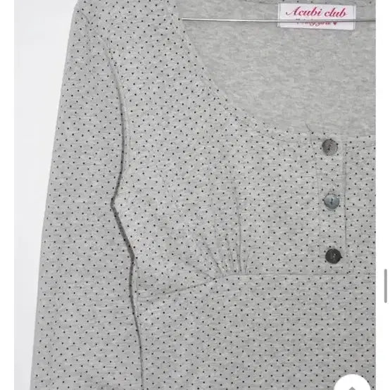 [BUNJANG] Blackup Dot Pattern Long Sleeve T-shirt / 도트유넥긴팔티셔츠 레이어드 빈티지 모리걸 블랙업 김아홉