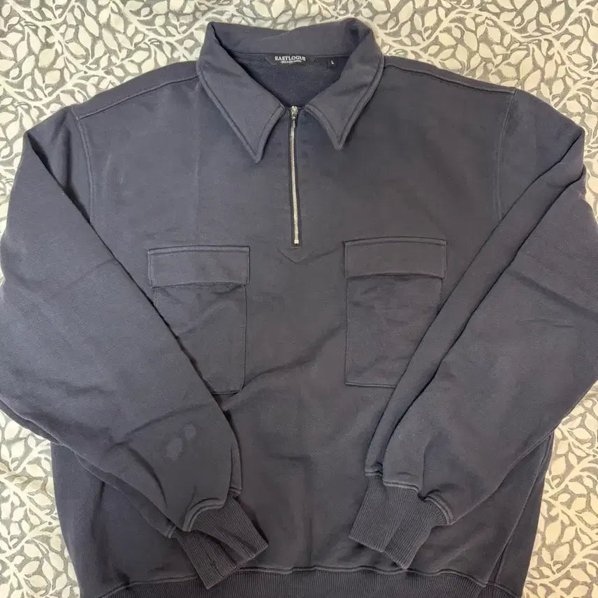 [BUNJANG] Eastlogue Navy L Sweatshirt / 이스트로그 맨투맨 네이비 L