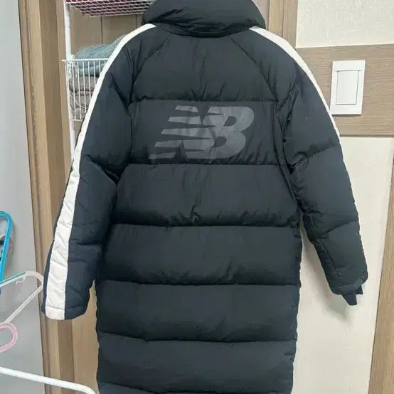 [BUNJANG] New Balance Long Padded Jacket (Black, Women's) / 뉴발란스 롱패딩 블랙 여성용