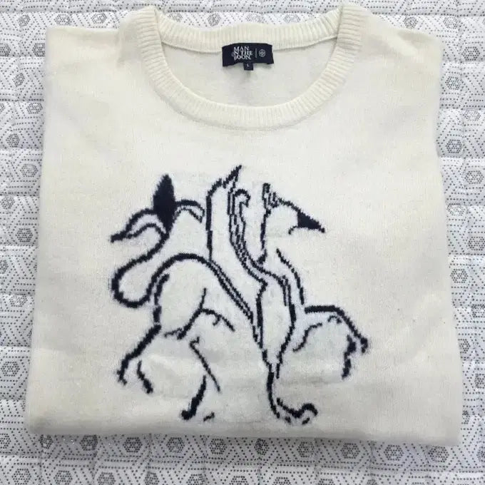 [BUNJANG] Man on the Boon Ivory Wool Knit Sweater / 맨온더분 아이보리 울 니트 95
