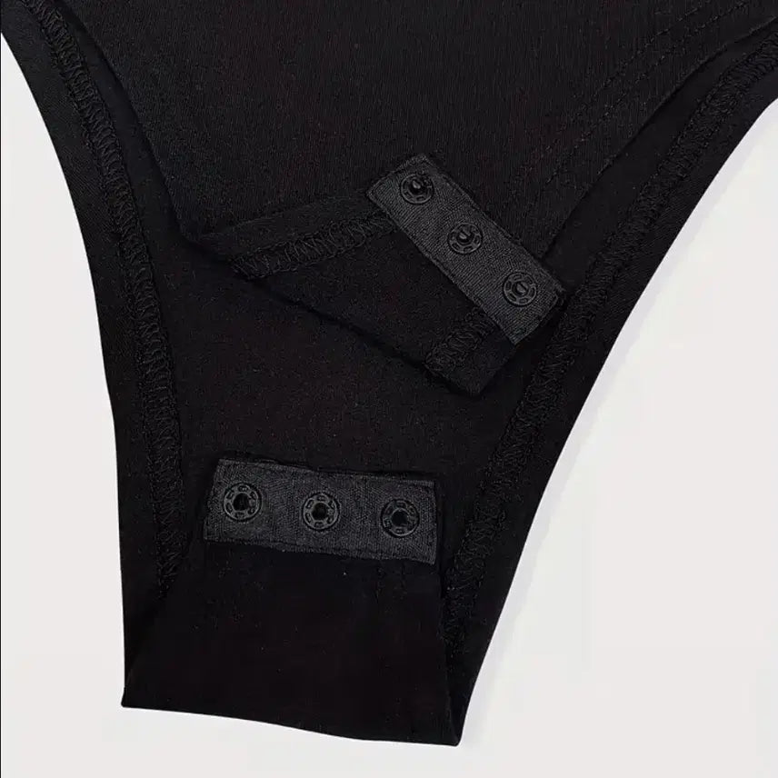 [BUNJANG] Body Suit Set / 긴팔 목폴라 바디수트 블랙/브라운/베이지