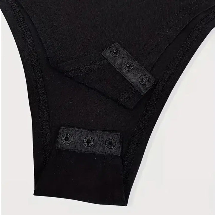 [BUNJANG] Body Suit Set / 긴팔 목폴라 바디수트 블랙/브라운/베이지