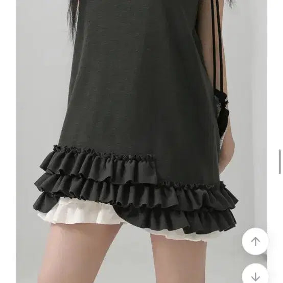 [BUNJANG] Binary One Frill Layered Vintage Mori Girl Dress / 프릴 레이어드 민소매 원피스 바이너리원 레이어드 빈티지 모리걸