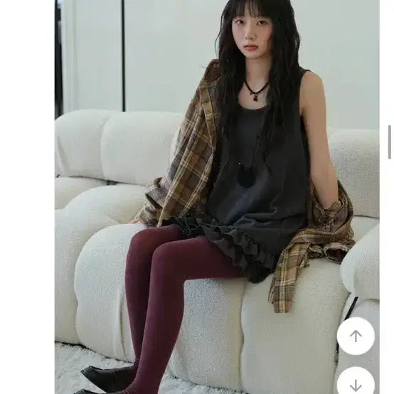 [BUNJANG] Binary One Frill Layered Vintage Mori Girl Dress / 프릴 레이어드 민소매 원피스 바이너리원 레이어드 빈티지 모리걸