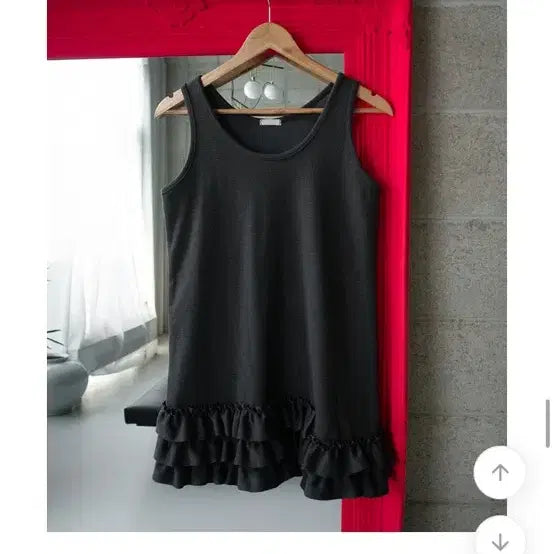 [BUNJANG] Binary One Frill Layered Vintage Mori Girl Dress / 프릴 레이어드 민소매 원피스 바이너리원 레이어드 빈티지 모리걸
