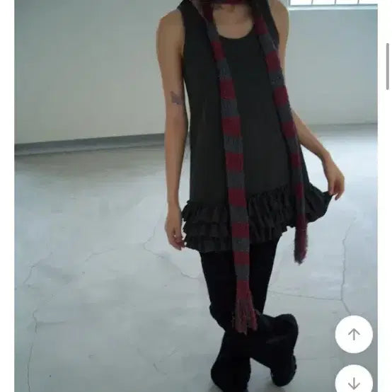 [BUNJANG] Binary One Frill Layered Vintage Mori Girl Dress / 프릴 레이어드 민소매 원피스 바이너리원 레이어드 빈티지 모리걸
