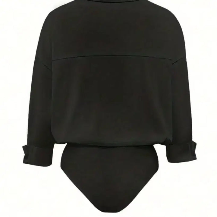 [BUNJANG] V-neck Blouse Bodysuit (Size 66) / 브이넥 블라우스 바디슈트 66사이즈