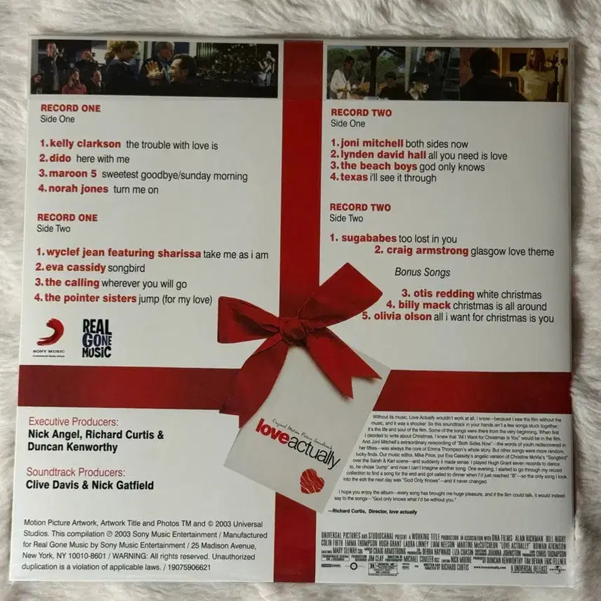 [BUNJANG] Love Actually OST Valentine Red LP / [한정판]러브 액츄얼리 OST LP(발렌타인 레드/500장 한정)