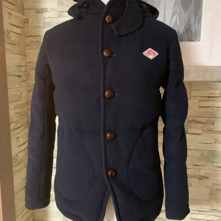[BUNJANG] Danton x Beams Hooded Padded Coat (Navy) 34 / 단톤 빔즈 후드 패딩 코트 34