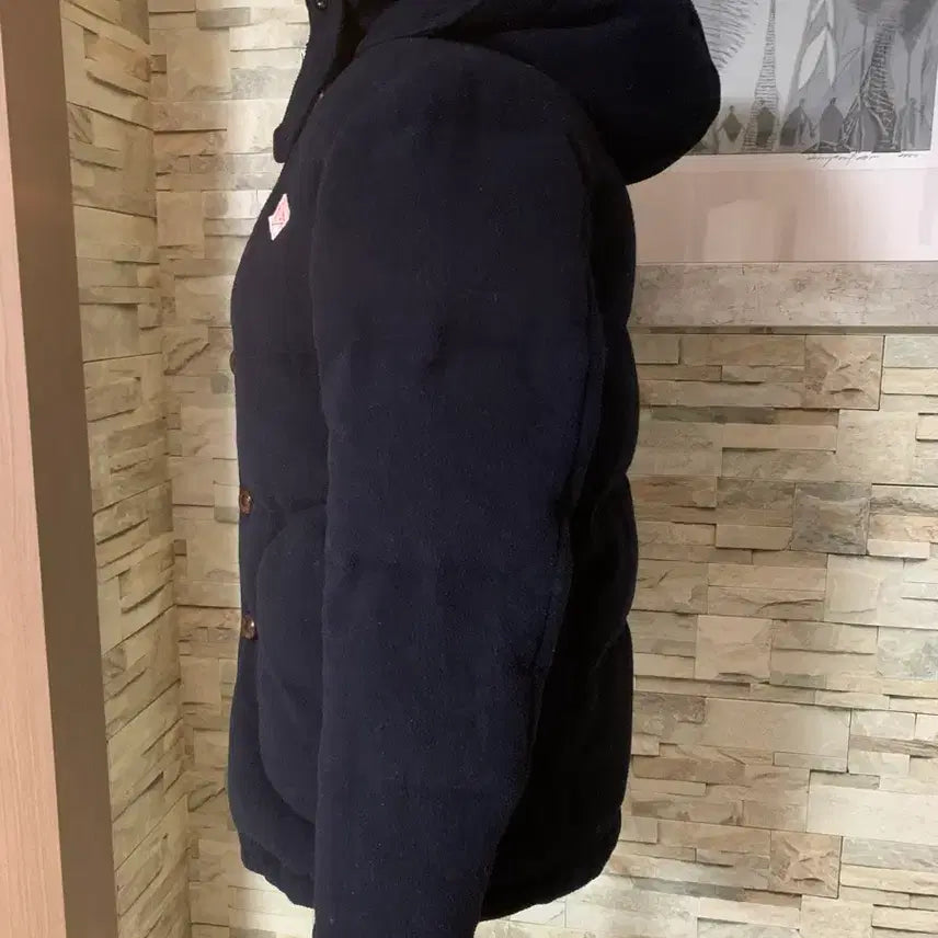 [BUNJANG] Danton x Beams Hooded Padded Coat (Navy) 34 / 단톤 빔즈 후드 패딩 코트 34