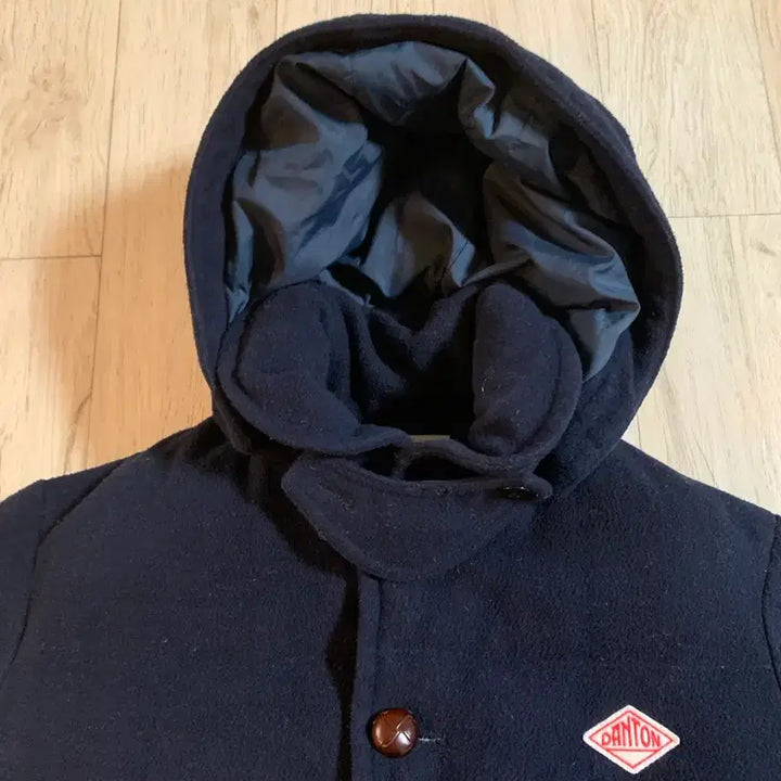 [BUNJANG] Danton x Beams Hooded Padded Coat (Navy) 34 / 단톤 빔즈 후드 패딩 코트 34