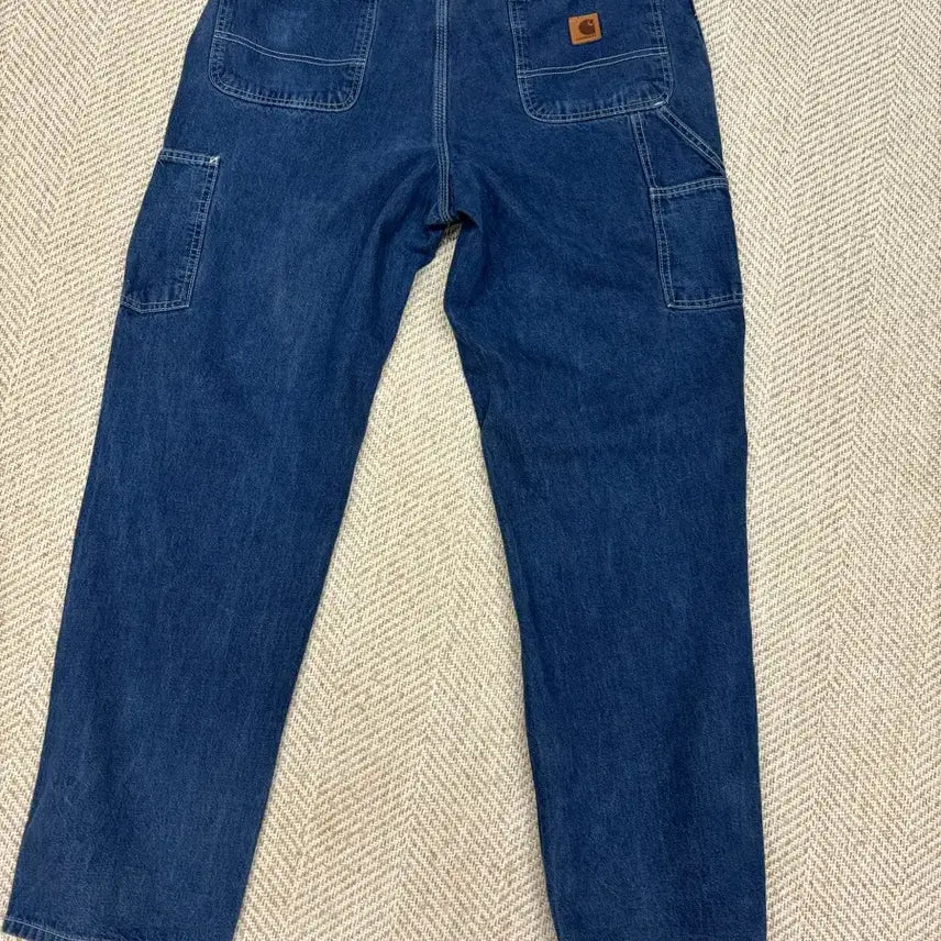 [BUNJANG] Carhartt Single Knee Carpenter Denim / 칼하트 가죽탭 싱글니 카펜더 덩가리핏 데님