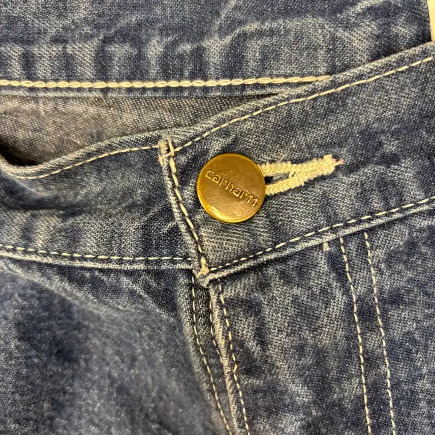 [BUNJANG] Carhartt Single Knee Carpenter Denim / 칼하트 가죽탭 싱글니 카펜더 덩가리핏 데님