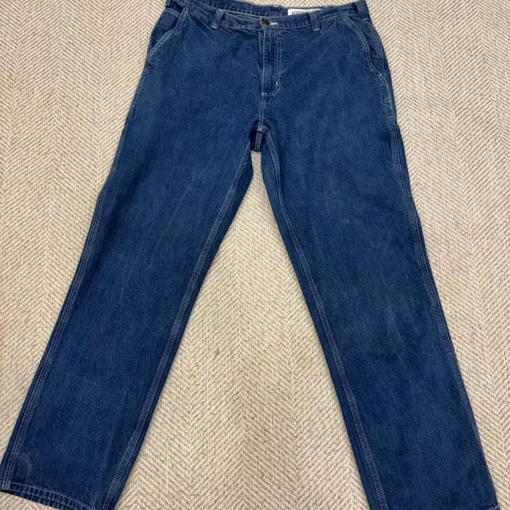 [BUNJANG] Carhartt Single Knee Carpenter Denim / 칼하트 가죽탭 싱글니 카펜더 덩가리핏 데님