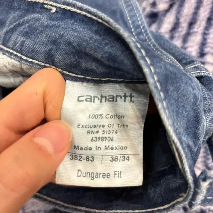 [BUNJANG] Carhartt Single Knee Carpenter Denim / 칼하트 가죽탭 싱글니 카펜더 덩가리핏 데님