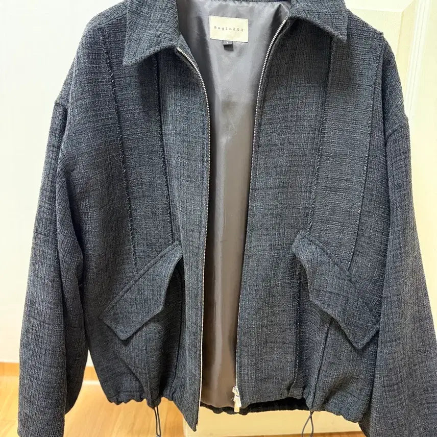[BUNJANG] Begin202 Cutoff Tweed Blouson / 비긴202 컷오프 트위드 블루종