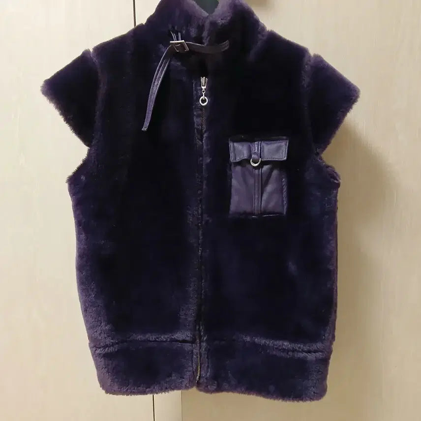 [BUNJANG] Violet Fur Vest / 바이올렛 집업 퍼조끼