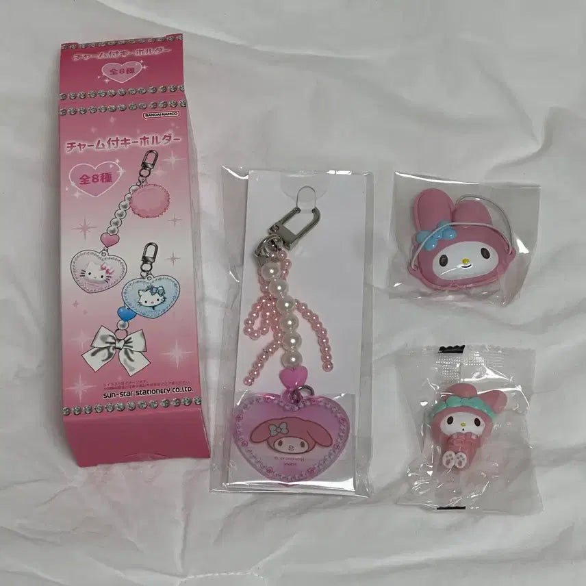 [BUNJANG] Sanrio Y2k Bundle Set Keyring & Figure Gacha / 마이멜로디 Y2k 비즈키링+피규어 가챠 일괄