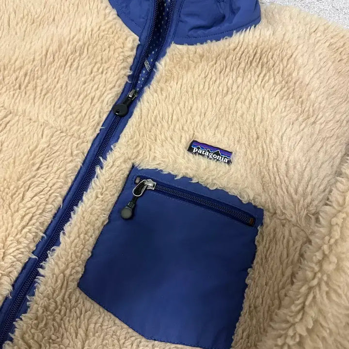 [BUNJANG] Patagonia Retro Pile Cardigan Ivory Navy Jacket / [M] 파타고니아 딥파일 민트급 레트로 카디건 아이보리 네이비 지디