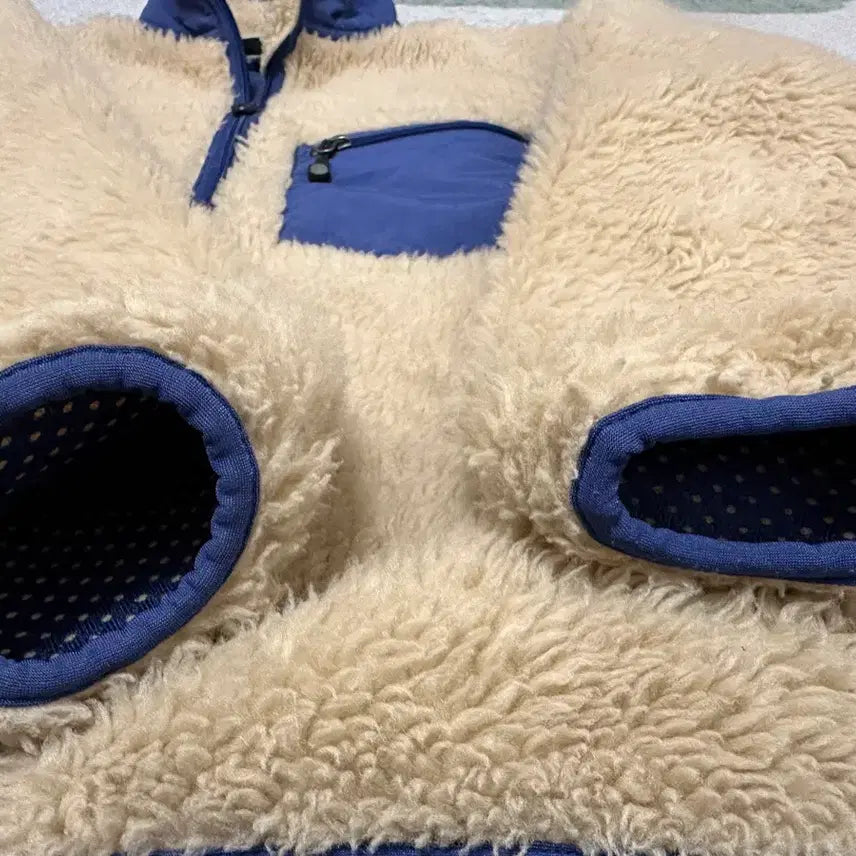 [BUNJANG] Patagonia Retro Pile Cardigan Ivory Navy Jacket / [M] 파타고니아 딥파일 민트급 레트로 카디건 아이보리 네이비 지디