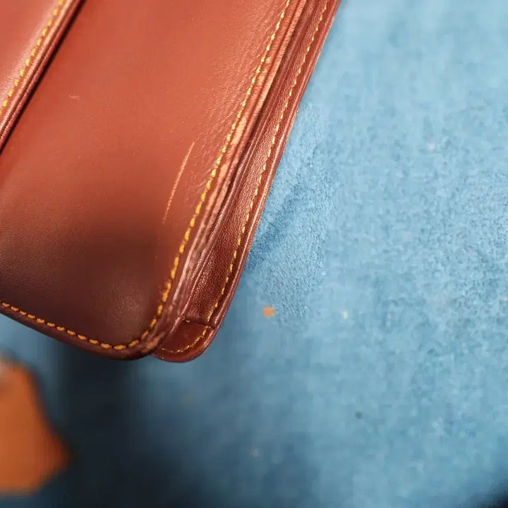 [BUNJANG] Samsonite Leather Clutch Brown Bag / 쌤소나이트 가죽 클러치 브라운
