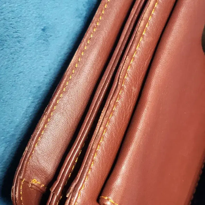 [BUNJANG] Samsonite Leather Clutch Brown Bag / 쌤소나이트 가죽 클러치 브라운